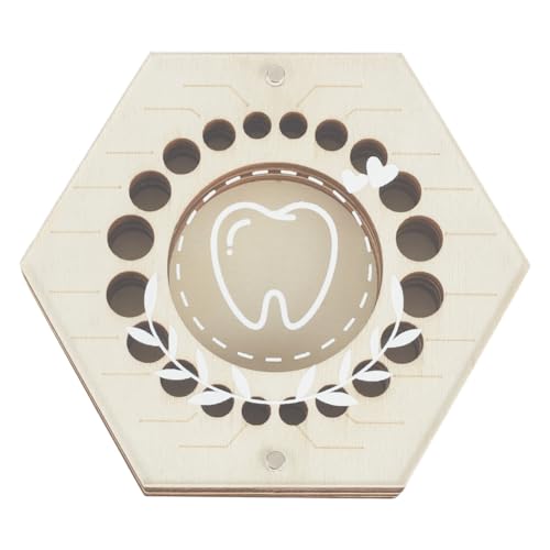 PH PandaHall Zahnfee Box Aus Holz Sechseckige Zahn Andenkenbox Mit Transparentem Acryldeckel Zahnschoner Halter Organizer Für Die Ersten Verlorenen Zähne Babyparty Geburtstagsgeschenke 1 Stück PH PandaHall Zahnfee Box Aus Holz Sechseckige Zahn Andenkenbox Mit Transparentem Acryldeckel Zahnschoner Halter Organizer Für Die Ersten Verlorenen Zähne Babyparty Geburtstagsgeschenke 1 Stück von PH PandaHall