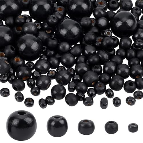 PH Pandahall 1005 schwarze Holzperlen, kleine bemalte Holzperlen, Makramee-Perlen, runde Abstandshalter, rote Pony-Perlen für Armbänder, Basteln, Makramee, Weihnachtsbaum, Party-Dekoration, 6 ~ 20 mm PH Pandahall 1005 schwarze Holzperlen, kleine bemalte Holzperlen, Makramee-Perlen, runde Abstandshalter, rote Pony-Perlen für Armbänder, Basteln, Makramee, Weihnachtsbaum, Party-Dekoration, 6 ~ 20 mm von PH PandaHall
