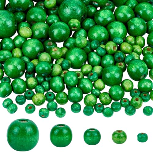 PH Pandahall Grüne Holzperlen, kleine bemalte Holzperlen, Makramee-Perlen, runde Abstandshalter, grüne Pony-Perlen für Armbänder, Basteln, Makramee, Weihnachtsbaum, Party-Dekoration, 6 ~ 20 mm, 5 PH Pandahall Grüne Holzperlen, kleine bemalte Holzperlen, Makramee-Perlen, runde Abstandshalter, grüne Pony-Perlen für Armbänder, Basteln, Makramee, Weihnachtsbaum, Party-Dekoration, 6 ~ 20 mm, 5 von PH PandaHall