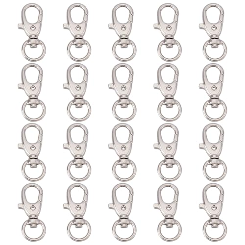 PH Pandahall Karabinerhaken mit Drehgelenk, drehbarer Karabiner, drehbar, für Schlüsselanhänger, Platin-Push-Tor-Clip, Schlüsselanhänger, Schlüsselbänder, Schmuckherstellung, Handwerk, 20 Stück PH Pandahall Karabinerhaken mit Drehgelenk, drehbarer Karabiner, drehbar, für Schlüsselanhänger, Platin-Push-Tor-Clip, Schlüsselanhänger, Schlüsselbänder, Schmuckherstellung, Handwerk, 20 Stück von PH PandaHall