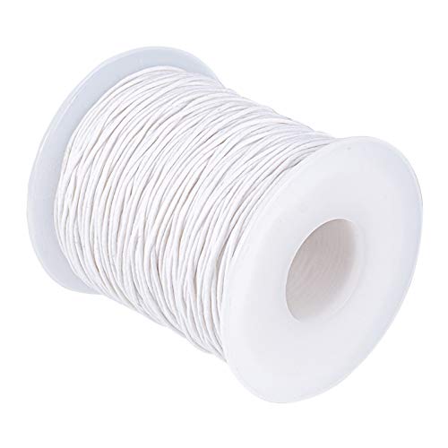 PandaHall 1 Rolle 100 Yards gewachste Baumwollkordel 1 mm Faden Perlenschnur für Schmuckherstellung Basteln Perlen Makramee Weiß PandaHall 1 Rolle 100 Yards gewachste Baumwollkordel 1 mm Faden Perlenschnur für Schmuckherstellung Basteln Perlen Makramee Weiß von PandaHall