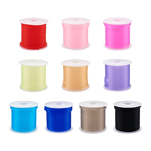 PandaHall 10 Rollen Vollgummi-Schnur 2 mm runde Gummi-Rohre ohne Loch Gummiseil für Halsketten, Armbänder, Stricken und Basteln PandaHall 10 Rollen Vollgummi-Schnur 2 mm runde Gummi-Rohre ohne Loch Gummiseil für Halsketten, Armbänder, Stricken und Basteln von PH PandaHall
