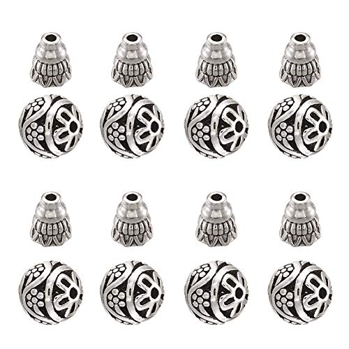 PandaHall 10 Sets antike silberne Guru-Perlen, 11 mm, 3 Löcher, Metall-Buddha-Kopf-Perlen, Kappe für DIY-Halsketten, Armbänder, Schmuckherstellung PandaHall 10 Sets antike silberne Guru-Perlen, 11 mm, 3 Löcher, Metall-Buddha-Kopf-Perlen, Kappe für DIY-Halsketten, Armbänder, Schmuckherstellung von PandaHall