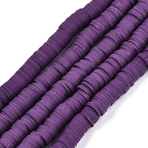 PandaHall 10 Stränge, 6 mm, Polymer-Ton-Perlen, flach, rund, handgefertigt, Heishi-Ton-Perlen, Violett, Abstandshalter, lose Perlen für Halskette, Schmuck, Armband, Ohrring PandaHall 10 Stränge, 6 mm, Polymer-Ton-Perlen, flach, rund, handgefertigt, Heishi-Ton-Perlen, Violett, Abstandshalter, lose Perlen für Halskette, Schmuck, Armband, Ohrring von PH PandaHall