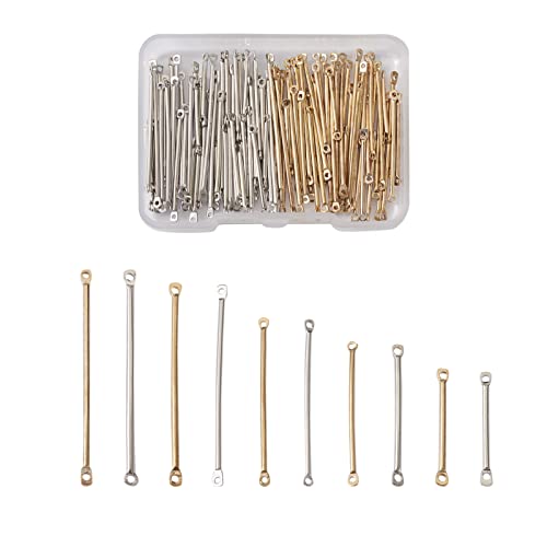 PandaHall 100 Stück/Box Messing Bar Charm Verbinder Perlen Silber & Platin Rechteck blanko Glieder Perlen für Armband Halskette Ohrringe Schmuckherstellung PandaHall 100 Stück/Box Messing Bar Charm Verbinder Perlen Silber & Platin Rechteck blanko Glieder Perlen für Armband Halskette Ohrringe Schmuckherstellung von PandaHall
