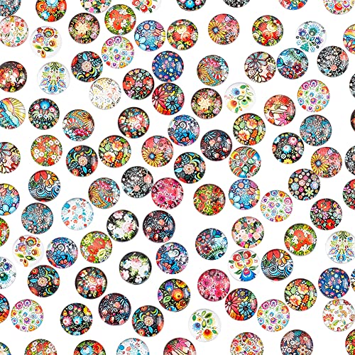 PandaHall 100 Stück 12mm Blume Bedruckte Glascabochons, Halbrunde Blumenkuppel Cabochons Mosaikfliesen Mosaik Bedrucktes Glas für Foto Cameo Anhänger Schmuckherstellung Kunsthandwerk Scrapbooking PandaHall 100 Stück 12mm Blume Bedruckte Glascabochons, Halbrunde Blumenkuppel Cabochons Mosaikfliesen Mosaik Bedrucktes Glas für Foto Cameo Anhänger Schmuckherstellung Kunsthandwerk Scrapbooking von PH PandaHall