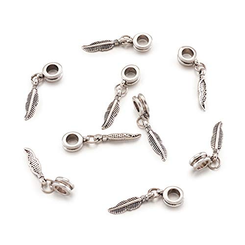 PandaHall 100 Stück Feder-Anhänger aus Metalllegierung, für Halsketten, Armbänder, Schmuckherstellung PandaHall 100 Stück Feder-Anhänger aus Metalllegierung, für Halsketten, Armbänder, Schmuckherstellung von PH PandaHall