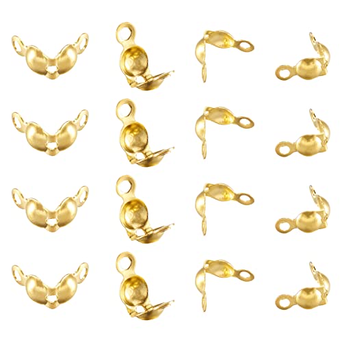 PandaHall 100 Stück Messing-Perlenspitzen, Knotenabdeckung, 7 x 4 mm, goldenes Metall, offene Klapp-Perlenspitzen, Mini-Calotte-Endkappen für DIY-Schmuckherstellung PandaHall 100 Stück Messing-Perlenspitzen, Knotenabdeckung, 7 x 4 mm, goldenes Metall, offene Klapp-Perlenspitzen, Mini-Calotte-Endkappen für DIY-Schmuckherstellung von PandaHall