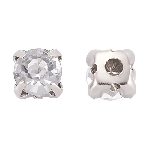 PandaHall 100 Stück Strasssteine zum Aufnähen, 6 mm, Strass, Montee-Perlen mit Messing-Zinke, für Kleidung, Schuhe, Taschen, Dekorationen PandaHall 100 Stück Strasssteine zum Aufnähen, 6 mm, Strass, Montee-Perlen mit Messing-Zinke, für Kleidung, Schuhe, Taschen, Dekorationen von PH PandaHall
