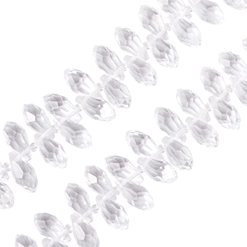 PandaHall 100 Stück klare Kristall-Tropfen-Glasperlen facettiert Wassertropfen transparent Abstandshalter lose Perlen 12 x 6 mm Glasanhänger für Armband Halsketten Ohrringe Schmuckherstellung PandaHall 100 Stück klare Kristall-Tropfen-Glasperlen facettiert Wassertropfen transparent Abstandshalter lose Perlen 12 x 6 mm Glasanhänger für Armband Halsketten Ohrringe Schmuckherstellung von PH PandaHall