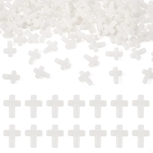 PandaHall 100pcs Glow in The Dark Acryl Kreuz Perlen Leuchtende Kruzifix Kreuz Perlen Mini Ostern Kreuze für DIY Handwerk Halskette Armband Schmuckherstellung von PandaHall