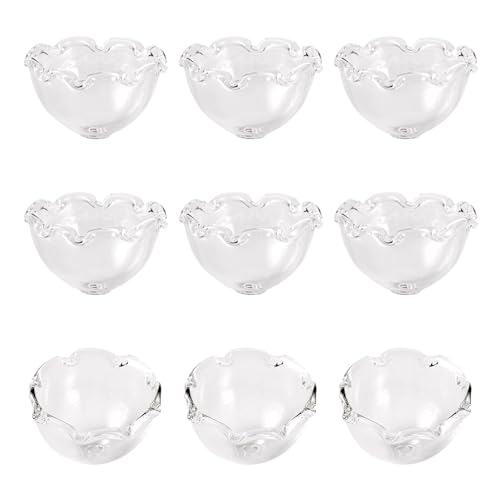 PandaHall 10pcs Blume Glasperlen Kegel Transparent Klar Floral Kristall Spacer Perlen für Windspiele DIY Halskette Armband Ohrring Schmuckherstellung von PH PandaHall