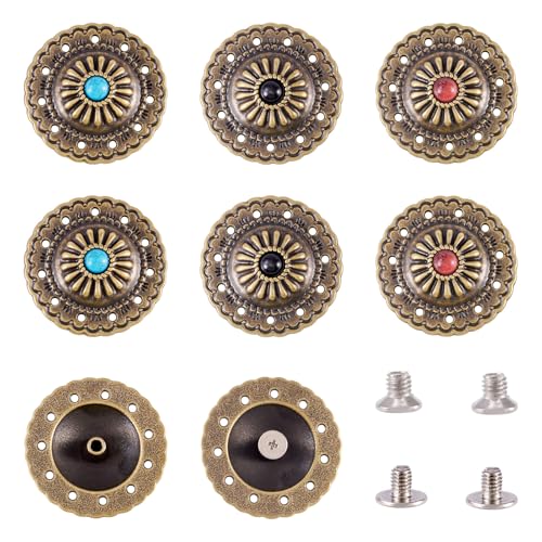 PandaHall 12 Sets Türkis Schraubverschluss Nieten Leder Nieten Antik Bronze Knopf Dekorative Nieten für Geldbörse Handtasche Schuhe Leder Handwerk Kleidung Gürtel PandaHall 12 Sets Türkis Schraubverschluss Nieten Leder Nieten Antik Bronze Knopf Dekorative Nieten für Geldbörse Handtasche Schuhe Leder Handwerk Kleidung Gürtel von PH PandaHall