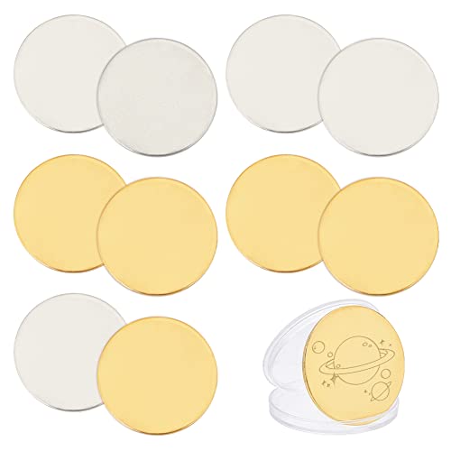 PandaHall 12 Stück Leere Herausforderungsmünze, 40 mm Metallprägerohlinge, Eisenrohlinge, Runde, Lasergravierbare Scheiben Für DIY-Geburtstagsgeschenke, Reisen, Basteln, Sammlung, Schmuckherstellung PandaHall 12 Stück Leere Herausforderungsmünze, 40 mm Metallprägerohlinge, Eisenrohlinge, Runde, Lasergravierbare Scheiben Für DIY-Geburtstagsgeschenke, Reisen, Basteln, Sammlung, Schmuckherstellung von PH PandaHall