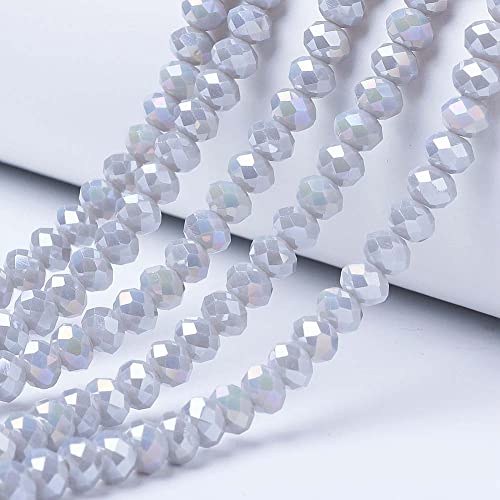 PandaHall Facettierte Rondelle-Briolette-Glasperlen, 4 mm, galvanisiertes Glas, AB-Farbe, undurchsichtig, winzige Abstandshalter, Perlen für Armbänder, Halsketten, Ohrringe, Schmuckherstellung, PandaHall Facettierte Rondelle-Briolette-Glasperlen, 4 mm, galvanisiertes Glas, AB-Farbe, undurchsichtig, winzige Abstandshalter, Perlen für Armbänder, Halsketten, Ohrringe, Schmuckherstellung, von PH PandaHall