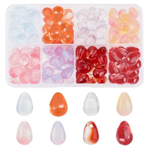 PandaHall 150 Stück Tropfenkristallperlen 10 Farben Wassertropfen Kristallglasperlen Handgemachte Lampwork Charms Wassertropfen Spacer Lose Perlen Für DIY Armband Halskette Schmuckherstellung PandaHall 150 Stück Tropfenkristallperlen 10 Farben Wassertropfen Kristallglasperlen Handgemachte Lampwork Charms Wassertropfen Spacer Lose Perlen Für DIY Armband Halskette Schmuckherstellung von PH PandaHall