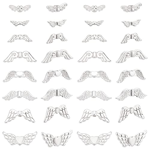 PandaHall 160 Stück Winkel Flügel Charms Antik Silber Fee Flügel Zwischenperlen Tibetische Legierung Schutzengel Lose Perlen Für DIY Schmuck Ohrringe Halskette Schlüsselanhänger Hochzeitsdekoration PandaHall 160 Stück Winkel Flügel Charms Antik Silber Fee Flügel Zwischenperlen Tibetische Legierung Schutzengel Lose Perlen Für DIY Schmuck Ohrringe Halskette Schlüsselanhänger Hochzeitsdekoration von PH PandaHall