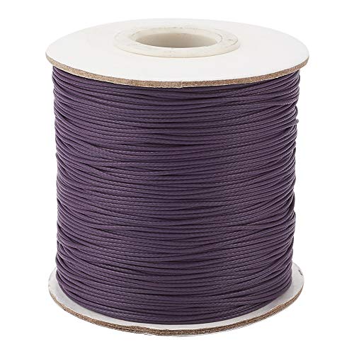PandaHall 180 Yards/Rolle 0,5 mm gewachste Polyesterschnur gewachst Schnur Schnur Schnur Schnur für DIY Schmuck Halskette Armband Herstellung (lila) von PandaHall