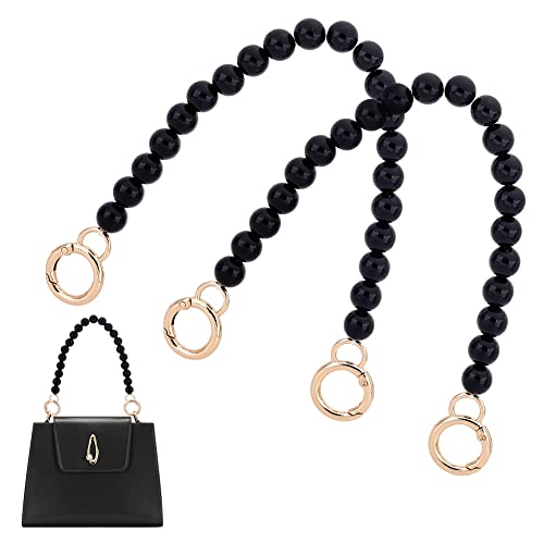 PandaHall 2 Stück 30cm Imitationsperle Geldbörsenketten, 12mm Ersatz-Taschenkette Aus Schwarzer Perle Mit Goldenen Verschlüssen, Kurze Taschenketten, Dekorationen Für Damen, Clutch, Tragetaschen PandaHall 2 Stück 30cm Imitationsperle Geldbörsenketten, 12mm Ersatz-Taschenkette Aus Schwarzer Perle Mit Goldenen Verschlüssen, Kurze Taschenketten, Dekorationen Für Damen, Clutch, Tragetaschen von PH PandaHall