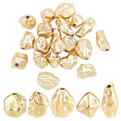 PandaHall 20 Stück Gedrehte Messingperlen, 5 Stile 18K Vergoldete Unregelmäßige Abstandsperlen Gedrehte Nuggets Handwerk Lose Perlen für Halsketten Armbänder DIY Schmuckherstellung PandaHall 20 Stück Gedrehte Messingperlen, 5 Stile 18K Vergoldete Unregelmäßige Abstandsperlen Gedrehte Nuggets Handwerk Lose Perlen für Halsketten Armbänder DIY Schmuckherstellung von PH PandaHall