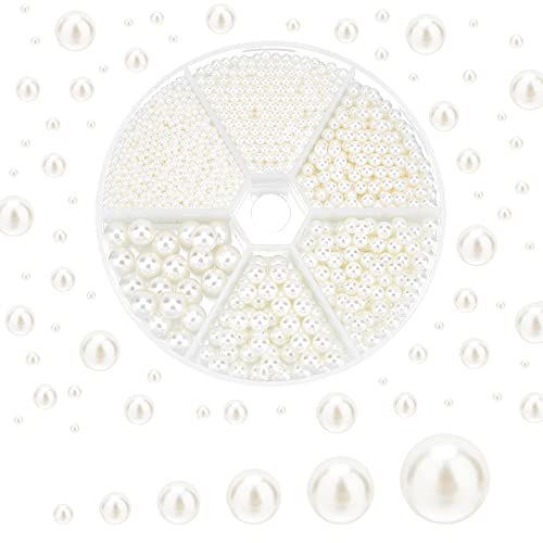 PH PandaHall 2200 Stück Weiße Perlen 6 Größen Keine Löcher/Ungebohrt Nachgeahmte Perlen Bekleidungszubehör Acrylperlen Für Tischstreuung, Vasenfüller, Schwimmende Perlen, Hochzeitsdekoration PH PandaHall 2200 Stück Weiße Perlen 6 Größen Keine Löcher/Ungebohrt Nachgeahmte Perlen Bekleidungszubehör Acrylperlen Für Tischstreuung, Vasenfüller, Schwimmende Perlen, Hochzeitsdekoration von PH PandaHall