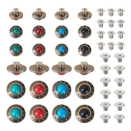 PandaHall 24 Sets Schraubnieten Ledernieten Schnalle Faux Türkis Schraubverschluss Knöpfe Dekoration Nieten für Geldbörse Handtasche Schuhe Leder Handwerk Kleidung Gürtel PandaHall 24 Sets Schraubnieten Ledernieten Schnalle Faux Türkis Schraubverschluss Knöpfe Dekoration Nieten für Geldbörse Handtasche Schuhe Leder Handwerk Kleidung Gürtel von PandaHall