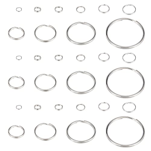 PandaHall 260pcs Eisen Doppel Loops Biegeringe, 5/6/7/8/10/12/15/20/25 / 35mm Metallspaltringe Schmuckstecker Split Schlüsselanhänger für Ohrring Armband Schmuckherstellung Schlüsselbund, Platin PandaHall 260pcs Eisen Doppel Loops Biegeringe, 5/6/7/8/10/12/15/20/25 / 35mm Metallspaltringe Schmuckstecker Split Schlüsselanhänger für Ohrring Armband Schmuckherstellung Schlüsselbund, Platin von PH PandaHall