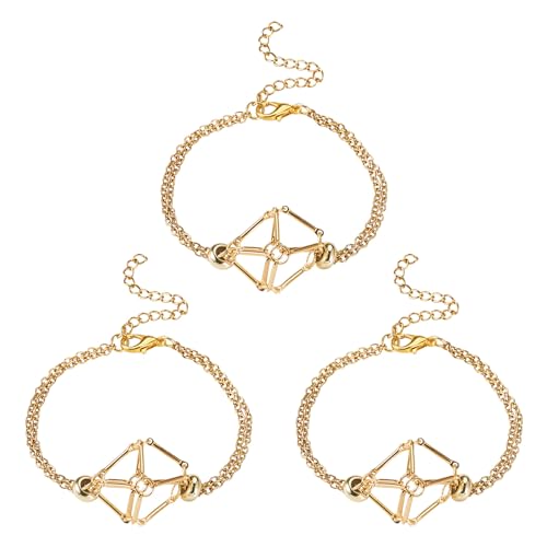 PandaHall 3 Stück Messing leere Steinhalter Armband Halbfertiges goldenes Armband mit Verlängerungsketten für Freundschaftsarmband Schmuckherstellung PandaHall 3 Stück Messing leere Steinhalter Armband Halbfertiges goldenes Armband mit Verlängerungsketten für Freundschaftsarmband Schmuckherstellung von PandaHall