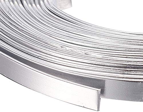 PandaHall 3 x 1 mm silberfarbener flacher Aluminiumdraht, 18 Gauge breit, Metall, künstlerischer Draht für Heimwerker, Skulpturen und Handwerk, Schmuckherstellung, 5 Rollen, jede Rolle 5 m PandaHall 3 x 1 mm silberfarbener flacher Aluminiumdraht, 18 Gauge breit, Metall, künstlerischer Draht für Heimwerker, Skulpturen und Handwerk, Schmuckherstellung, 5 Rollen, jede Rolle 5 m von PandaHall