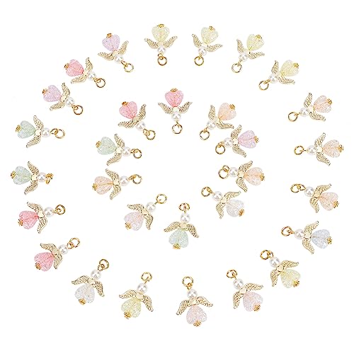 PandaHall 30 Stück Goldene Engel Charms Herz Winkelflügel Charms Imitationsperlen Anhänger Engelsflügel Anhänger Winkel Anhänger Mit Biegeringen Für Die Schmuckherstellung Ohrringe Schlüsselanhänger PandaHall 30 Stück Goldene Engel Charms Herz Winkelflügel Charms Imitationsperlen Anhänger Engelsflügel Anhänger Winkel Anhänger Mit Biegeringen Für Die Schmuckherstellung Ohrringe Schlüsselanhänger von PH PandaHall