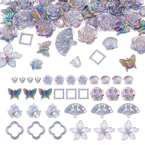 PandaHall 30 g Harz-Blumenperlen, barocke Schmetterlings-Schleife, sortiert, Armbandperlen, dunkelgrau, ästhetische Bastelperlen, Großpackung für DIY-Schmuckherstellung PandaHall 30 g Harz-Blumenperlen, barocke Schmetterlings-Schleife, sortiert, Armbandperlen, dunkelgrau, ästhetische Bastelperlen, Großpackung für DIY-Schmuckherstellung von PandaHall