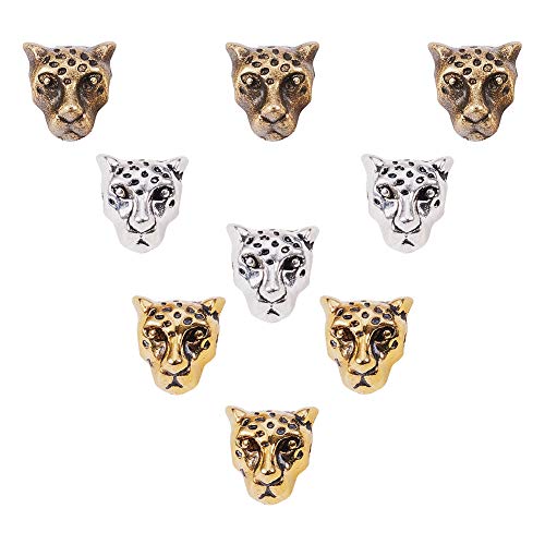PandaHall 30 stücke 3 Farbe Tibetan Alloy Leopard Kopf Perlen Stecker Charme Perlen Metall Spacer für Armband Halskette Ohrringe Schmuck Machen PandaHall 30 stücke 3 Farbe Tibetan Alloy Leopard Kopf Perlen Stecker Charme Perlen Metall Spacer für Armband Halskette Ohrringe Schmuck Machen von PH PandaHall