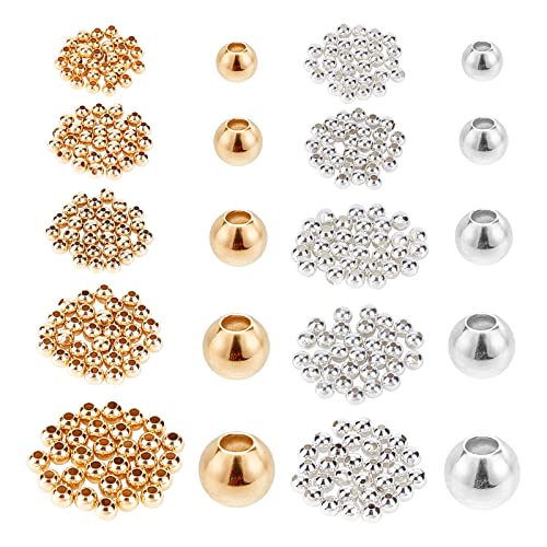 PandaHall 300pcs 5 Stil Runde Abstandsperlen, 24K Vergoldete Perlen 925 Sterling Silber Überzogene Kugel Glatte Perlen Messing Stopper Perlen Für Halskette Armband Ohrring Schmuckherstellung PandaHall 300pcs 5 Stil Runde Abstandsperlen, 24K Vergoldete Perlen 925 Sterling Silber Überzogene Kugel Glatte Perlen Messing Stopper Perlen Für Halskette Armband Ohrring Schmuckherstellung von PH PandaHall