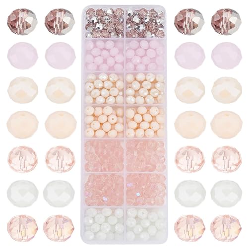 PandaHall 350 Stück Facettierte Glasperlen 7 Farben Rondelle-Glasperlen Rosa Serie Kristallglasperlen 8x6 mm Glas-Bastelperlen Für Schmuckherstellung DIY-Handwerk Hochzeit Windspiele Weinanhänger PandaHall 350 Stück Facettierte Glasperlen 7 Farben Rondelle-Glasperlen Rosa Serie Kristallglasperlen 8x6 mm Glas-Bastelperlen Für Schmuckherstellung DIY-Handwerk Hochzeit Windspiele Weinanhänger von PH PandaHall