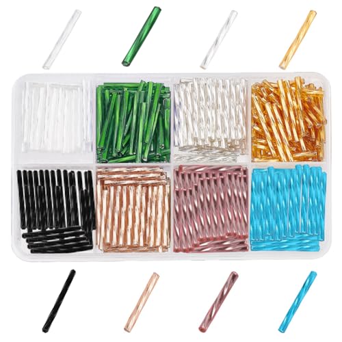 PandaHall 360~400 Twist Bugle Beads Extra Lang 1" Glasröhrenperlen 8 Farben Tube Spacer Beads Galvanisieren Tschechische Signalhornperlen Für Armband Halskette Schmuckherstellung DIY Handwerk PandaHall 360~400 Twist Bugle Beads Extra Lang 1" Glasröhrenperlen 8 Farben Tube Spacer Beads Galvanisieren Tschechische Signalhornperlen Für Armband Halskette Schmuckherstellung DIY Handwerk von PH PandaHall