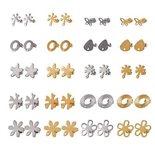 PandaHall 40 Stück Edelstahl Ohrstecker Ohrringe Blumen Schneeflocke Schmetterling Ohrstecker mit Ohrringverschluss für Ohrringe Schmuckherstellung PandaHall 40 Stück Edelstahl Ohrstecker Ohrringe Blumen Schneeflocke Schmetterling Ohrstecker mit Ohrringverschluss für Ohrringe Schmuckherstellung von PandaHall