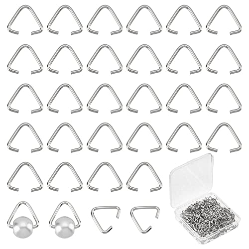PandaHall 400pcs Eisendreieck Biegeringe Prise Kautionen Dreieck Schnalle für DIY Schmuckherstellung, Platin, 11x13x1.1mm PandaHall 400pcs Eisendreieck Biegeringe Prise Kautionen Dreieck Schnalle für DIY Schmuckherstellung, Platin, 11x13x1.1mm von PH PandaHall