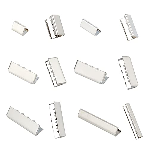 PandaHall 42 Crimp Endverschlüsse 6 Größen Band Crimp Ends Platin Lederband Crimps Messing Gürtelschnalle Endspitze Für Kleidung DIY Lederhandwerk Gürteltasche Schmuckherstellung, 10/15/20/25/30/35 mm PandaHall 42 Crimp Endverschlüsse 6 Größen Band Crimp Ends Platin Lederband Crimps Messing Gürtelschnalle Endspitze Für Kleidung DIY Lederhandwerk Gürteltasche Schmuckherstellung, 10/15/20/25/30/35 mm von PH PandaHall