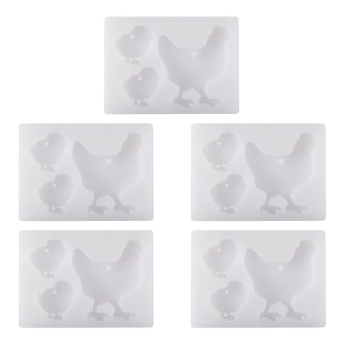 PandaHall 5 x Silikonformen mit Hühner-Motiv, für kleine Küken, Kristall-Silikonformen, Epoxidharz, Gießformen für DIY-Schlüsselanhänger, Schmuckherstellung PandaHall 5 x Silikonformen mit Hühner-Motiv, für kleine Küken, Kristall-Silikonformen, Epoxidharz, Gießformen für DIY-Schlüsselanhänger, Schmuckherstellung von PH PandaHall