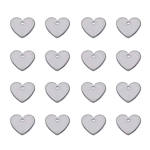 PandaHall 50 Stück Edelstahl-Herz-Blanko-Anhänger mit 0,5 mm Loch für DIY-Schmuckherstellung, 11 x 12 x 1 mm PandaHall 50 Stück Edelstahl-Herz-Blanko-Anhänger mit 0,5 mm Loch für DIY-Schmuckherstellung, 11 x 12 x 1 mm von PH PandaHall