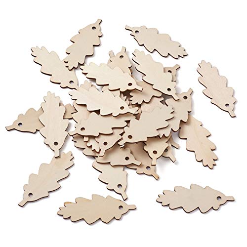 PandaHall 50 Stück große Holzanhänger in Blattform, 79,5 x 33 x 2,5 mm, unlackiertes Holz, baumelnde Anhänger für Ohrringe, Schmuckherstellung, hängende Ornamente, Dekorationen PandaHall 50 Stück große Holzanhänger in Blattform, 79,5 x 33 x 2,5 mm, unlackiertes Holz, baumelnde Anhänger für Ohrringe, Schmuckherstellung, hängende Ornamente, Dekorationen von PH PandaHall