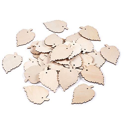 PandaHall 50 Stück große Holzanhänger in Blattform, 79,5 x 54,5 x 2,5 mm, unlackiertes Holz, baumelnde Anhänger für Ohrringe, Schmuckherstellung, hängende Ornamente, Dekorationen PandaHall 50 Stück große Holzanhänger in Blattform, 79,5 x 54,5 x 2,5 mm, unlackiertes Holz, baumelnde Anhänger für Ohrringe, Schmuckherstellung, hängende Ornamente, Dekorationen von PH PandaHall
