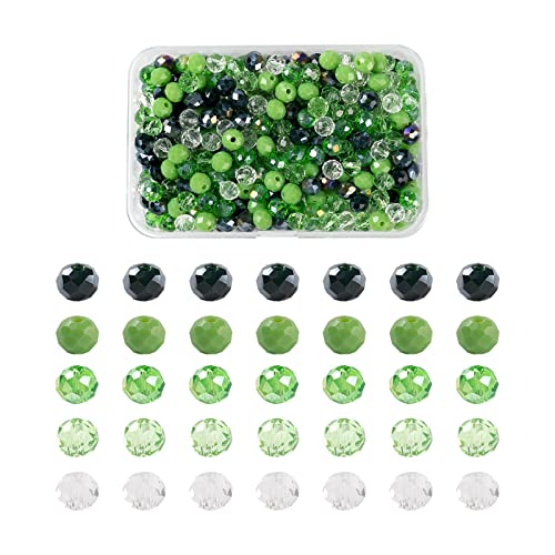 PandaHall 500 Stück 6 mm facettierte Kristallglasperlen, transparent und undurchsichtig, Rondelle-Glasperlen, Abstandhalter für Armbänder, Halsketten, Schmuckherstellung, DIY-Projekte (grünes Thema) PandaHall 500 Stück 6 mm facettierte Kristallglasperlen, transparent und undurchsichtig, Rondelle-Glasperlen, Abstandhalter für Armbänder, Halsketten, Schmuckherstellung, DIY-Projekte (grünes Thema) von PH PandaHall