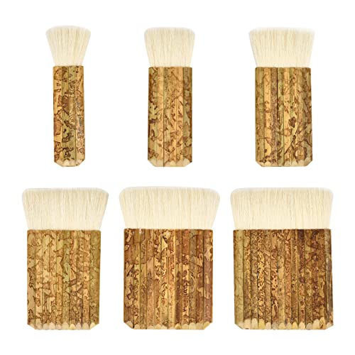 PandaHall 6 Größe Hake Blender Brush, Pinsel Mit Bambusstiel Breite Wollpinsel Aquarellpinsel Für Kiln Wash, Staubreinigung, Keramische Verglasung, Keramikmalerei PandaHall 6 Größe Hake Blender Brush, Pinsel Mit Bambusstiel Breite Wollpinsel Aquarellpinsel Für Kiln Wash, Staubreinigung, Keramische Verglasung, Keramikmalerei von PH PandaHall