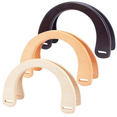 PandaHall 6 Pack U-Förmige Taschengriffe, 3 Farben Holz Taschengriffe Dekorative Handtaschengriffe Geldbörsengriffe Ersatz für Handgefertigte Taschen Totes Clutch-Tasche Häkeltaschen PandaHall 6 Pack U-Förmige Taschengriffe, 3 Farben Holz Taschengriffe Dekorative Handtaschengriffe Geldbörsengriffe Ersatz für Handgefertigte Taschen Totes Clutch-Tasche Häkeltaschen von PH PandaHall