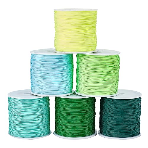 PandaHall 600 Yards/546m Nylon-Knotenschnur 0.8 mm Perlenschnur Armbandschnur Grüner Windspielfaden Für Frühling St. Patrick Kumihimo Freundschaftsarmband Schmuckherstellung Traumfänger Weihnachten PandaHall 600 Yards/546m Nylon-Knotenschnur 0.8 mm Perlenschnur Armbandschnur Grüner Windspielfaden Für Frühling St. Patrick Kumihimo Freundschaftsarmband Schmuckherstellung Traumfänger Weihnachten von PH PandaHall