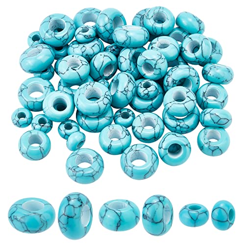 PandaHall 60pcs Synthetische Türkisperlen 3 Größe Großes Loch Runde Abstandsperlen Türkis Stein Perlen Europäische Perlen Für Armband Halskette Ohrringe Schmuckherstellung Bohrung: 2.5~6 mm PandaHall 60pcs Synthetische Türkisperlen 3 Größe Großes Loch Runde Abstandsperlen Türkis Stein Perlen Europäische Perlen Für Armband Halskette Ohrringe Schmuckherstellung Bohrung: 2.5~6 mm von PH PandaHall