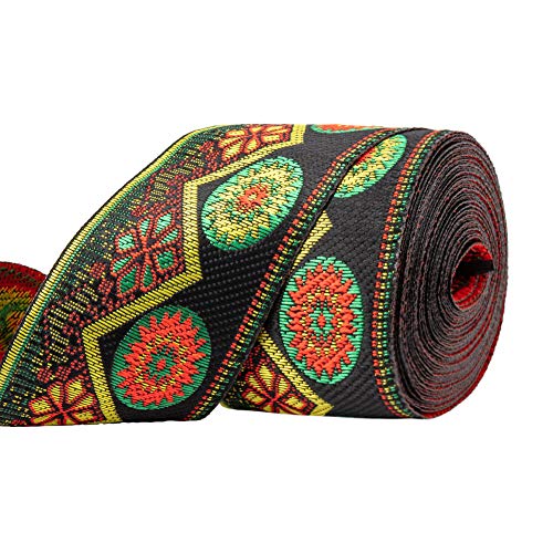 PandaHall 7m Floral Besticktes Jacquardband Vintage Woven Trim Für Verzierungen Bastelbedarf, Rot, 48.5 mm Breit PandaHall 7m Floral Besticktes Jacquardband Vintage Woven Trim Für Verzierungen Bastelbedarf, Rot, 48.5 mm Breit von PH PandaHall