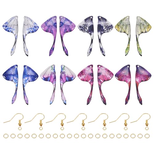 PandaHall 8 Paar Schmetterlingsflügel Ohrring-Anhänger Harz Insektenflügel Tropfen Charms mit Sprungringen Ohrringhaken für DIY Ohrring Schmuckherstellung PandaHall 8 Paar Schmetterlingsflügel Ohrring-Anhänger Harz Insektenflügel Tropfen Charms mit Sprungringen Ohrringhaken für DIY Ohrring Schmuckherstellung von PandaHall