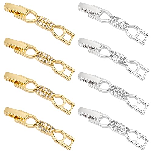 PandaHall 8 Stück Armbandverlängerungsverschlüsse Zirkonia Falten Verlängerungsverschlüsse Uhrenarmband Verschlüsse Schleifen Halsketten Armband Verschlüsse Für Frauen Handwerk Schmuckherstellung PandaHall 8 Stück Armbandverlängerungsverschlüsse Zirkonia Falten Verlängerungsverschlüsse Uhrenarmband Verschlüsse Schleifen Halsketten Armband Verschlüsse Für Frauen Handwerk Schmuckherstellung von PH PandaHall